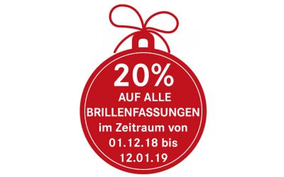 20 Prozent auf Brillenfassungen