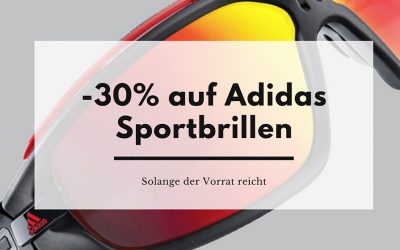 Aktion: -30% auf alle Adidas Sportbrillen