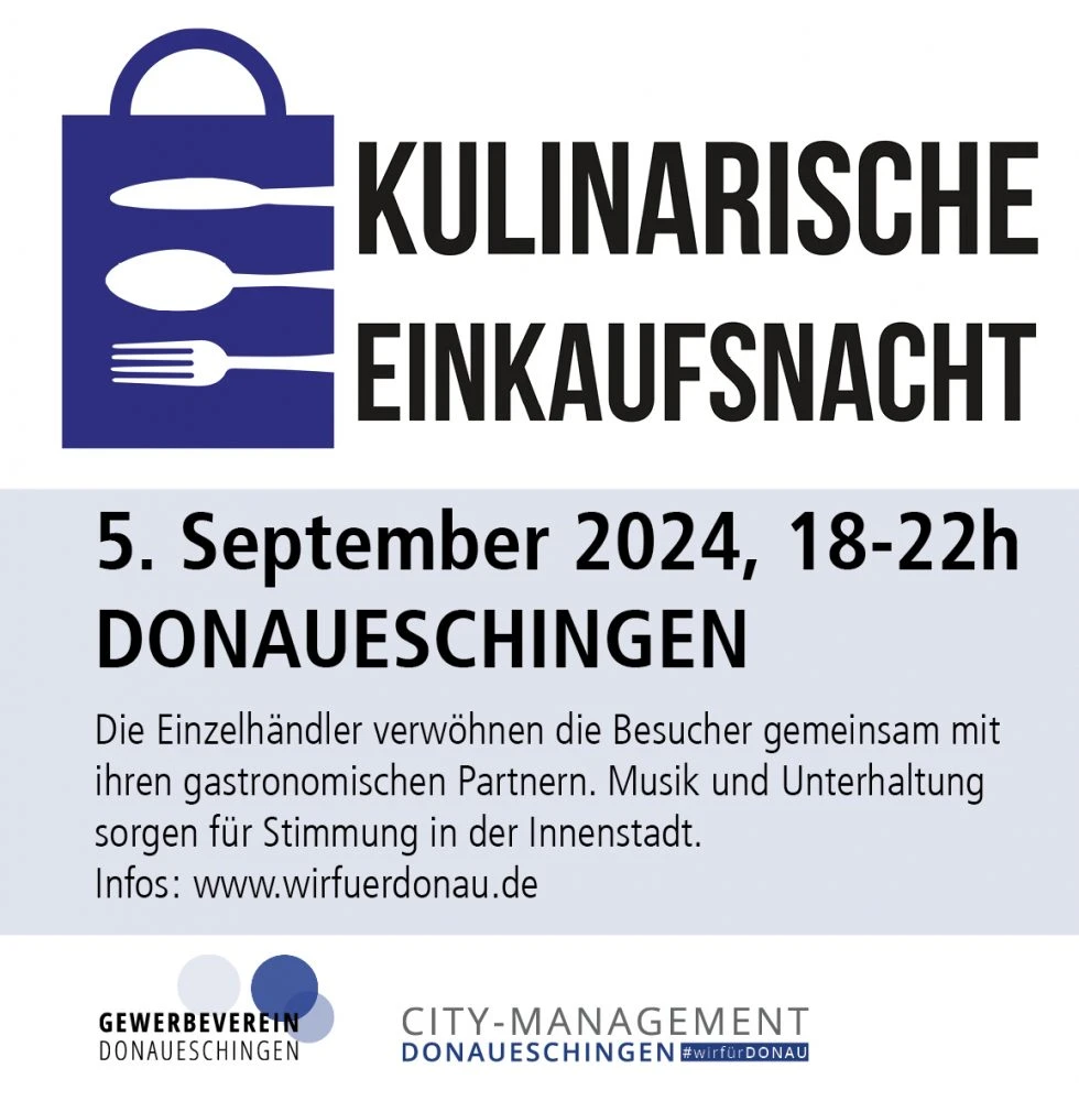 kulinarische einkaufsnacht Donaueschingen